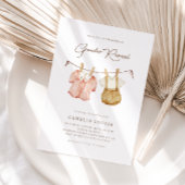 Boho Gender Reveal  Babykleding Uitnodiging