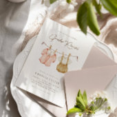 Boho Gender Reveal  Babykleding Uitnodiging