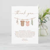 Boho Gender Reveal Dankkaart | Neutraal onthullen Kaart (Staand voorkant)