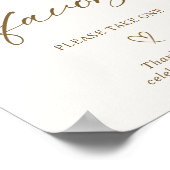 Boho Gender Reveal Favors Sign Poster (Hoek)