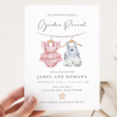 Boho Gender Reveal Invitation, bewerkbare Gender R Kaart