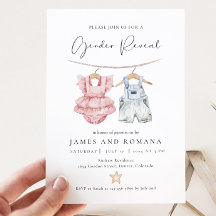 Boho Gender Reveal Invitation, bewerkbare Gender R