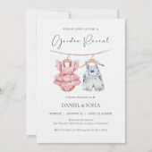 Boho Gender Reveal Invitation Neutral Baby Kaart (Voorkant)