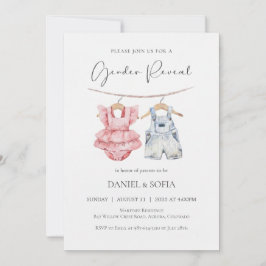 Boho Gender Reveal Invitation Neutral Baby Kaart