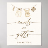 Boho Gender Reveal Kaarten en geschenken Teken Poster (Voorkant)