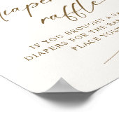 Boho Gender Reveal Luier Raffle Sign Poster (Hoek)