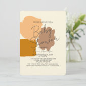 Boho Gender Terracotta Blush Neutraal Baby shower Kaart (Staand voorkant)