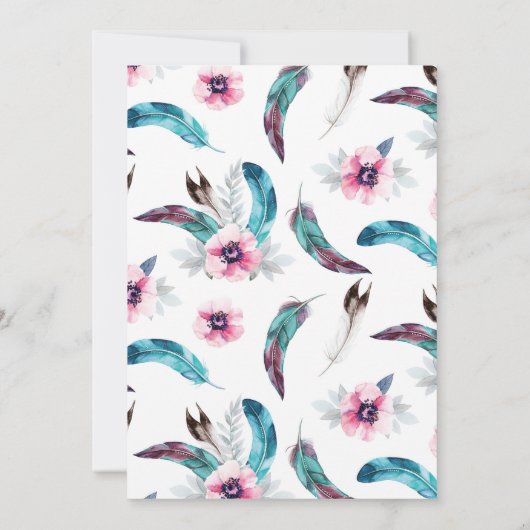 Boho Gender Vrije Uitnodiging (Achterkant)