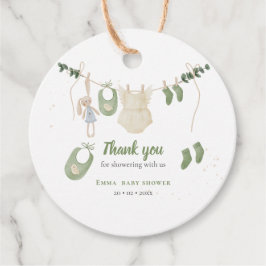 Boho Genderneutraal  Baby Rustieke Douche Bedankjes Labels