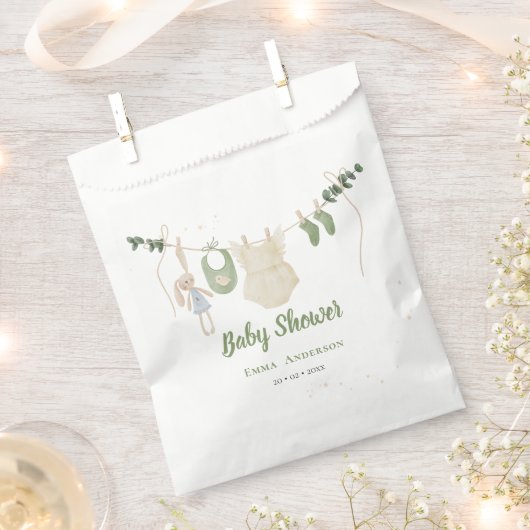 Boho Genderneutraal Baby Rustieke Douche Bedankzakje (Geknipt)