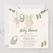 Boho Genderneutraal Baby Rustieke Douche Kaart (Voorkant)