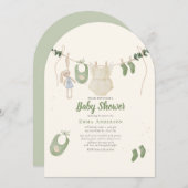 Boho Genderneutraal Baby Rustieke Douche Kaart (Voorkant / Achterkant)