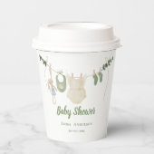 Boho Genderneutraal Baby Rustieke Douche Papieren Bekers (Voorkant)