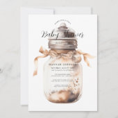 Boho Genderneutraal Baby shower | Baby-fles Kaart (Voorkant)