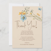 Boho genderneutraal baby shower bedankje kaart (Voorkant)