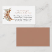 Boho Genderneutraal Baby shower Book Request Informatiekaartje (Voorkant / Achterkant)