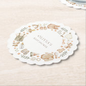 Boho Genderneutraal Babykleding Douche Kartonnen Onderzetters (Gekanteld)