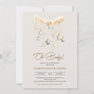 Boho genderneutraal koperen roestige baby speelgoe kaart