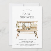 Boho Genderneutraal Sage Green Rainbow Baby shower Kaart (Voorkant)