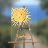 Boho Genderneutraal Sun Baby shower Welkom Acryl Bord
