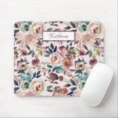 Boho Genoemde gekleurde Rozen Blush Pink Muismat (Met muis)