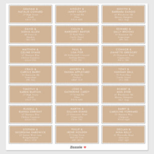 Boho Gentle Fawn Wedding Guest Adresetiketten Sticker