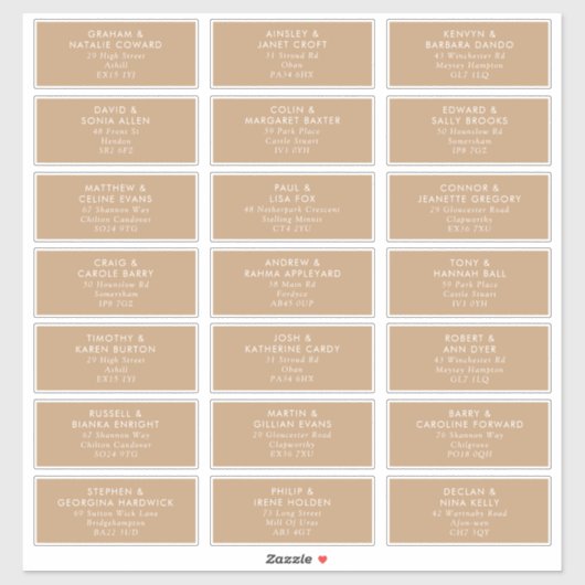 Boho Gentle Fawn Wedding Guest Adresetiketten Sticker (Vel)