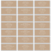 Boho Gentle Fawn Wedding Guest Adresetiketten Sticker (Voorkant)