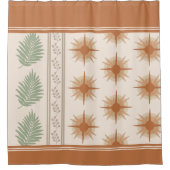 Boho Geo Botanical Shower Curtain Douchegordijn (Voorkant)