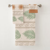 Boho Geo Botanische Handdoekenset Bad Handdoek (Insitu)