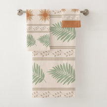 Boho Geo Botanische Handdoekset