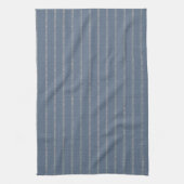 Boho geo simpele lijnen beige denimblauw rustiek theedoek (Verticaal)