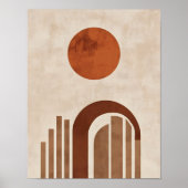 Boho Geometric Arch Minimal Terracotta Abstract Poster (Voorkant)