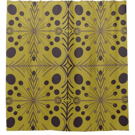 Boho Geometric Arrow Green Pattern Douchegordijn (Voorkant)