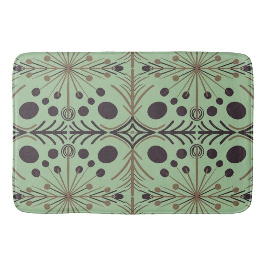 Boho Geometric Arrow Mint Pattern Badmat (Voorkant)