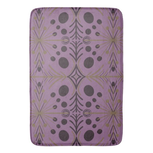 Boho Geometric Arrow Paars Pattern Badmat (Voorkant Verticaal)