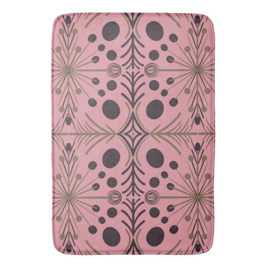 Boho Geometric Arrow roze patroon Badmat (Voorkant Verticaal)