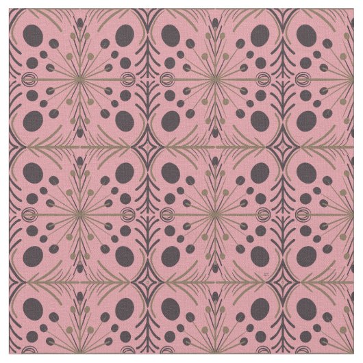 Boho Geometric Arrow roze patroon Stof (Close Up)