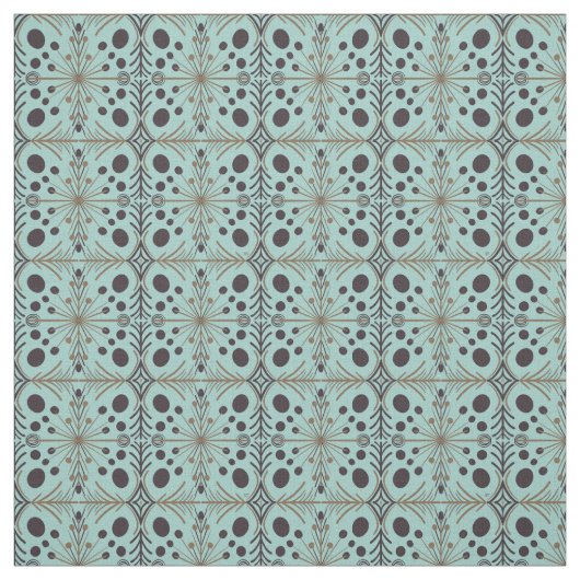 Boho Geometric Arrow Turquoise Pattern Stof (Swatch)