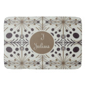 Boho Geometric Arrow White Aangepast Badmat (Voorkant)