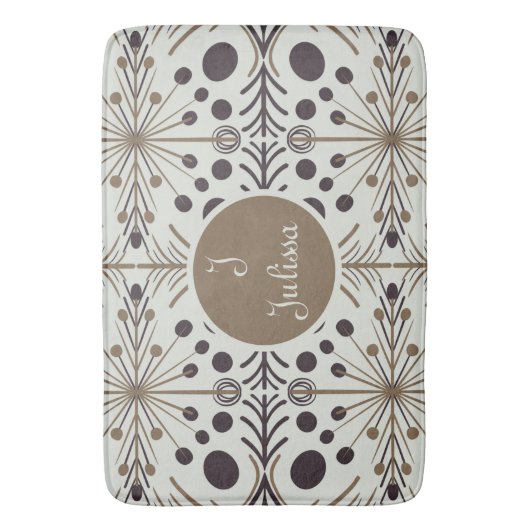 Boho Geometric Arrow White Aangepast Badmat (Voorkant Verticaal)