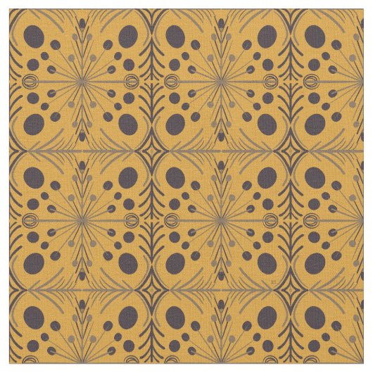 Boho Geometric Arrow Yellow Pattern Stof (Close Up)