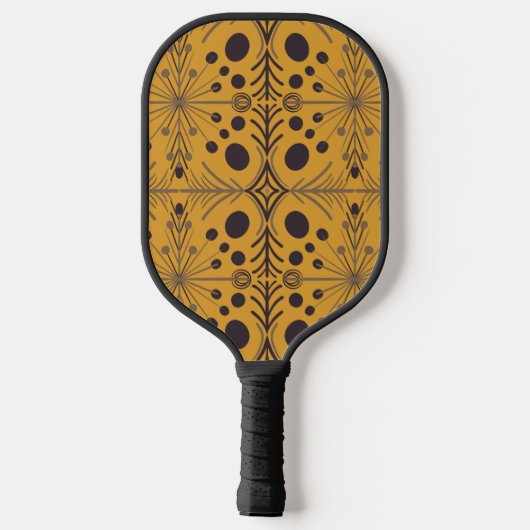 Boho Geometric Arrow Yellow Personalized Pickleball Paddle (Achterkant)