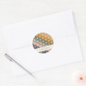 Boho Geometric Blue Green Custom Vrijgezellenfeest Ronde Sticker (Envelop)