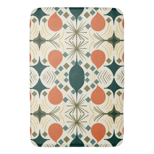 Boho Geometric Colorful Diamond Pattern Badmat (Voorkant Verticaal)