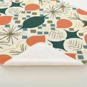 Boho Geometric Colorful Diamond Pattern Sherpa Deken (3/4)