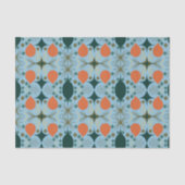 Boho Geometric Diamond Blue Pattern Tissuepapier (Voorkant)