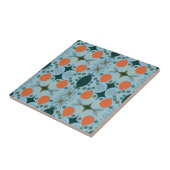 Boho Geometric Diamond Blue Tegeltje (Zijkant)