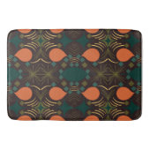 Boho Geometric Diamond Brown Pattern Badmat (Voorkant)