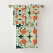 Boho Geometric Diamond Mint Pattern Bad Handdoek (Insitu)